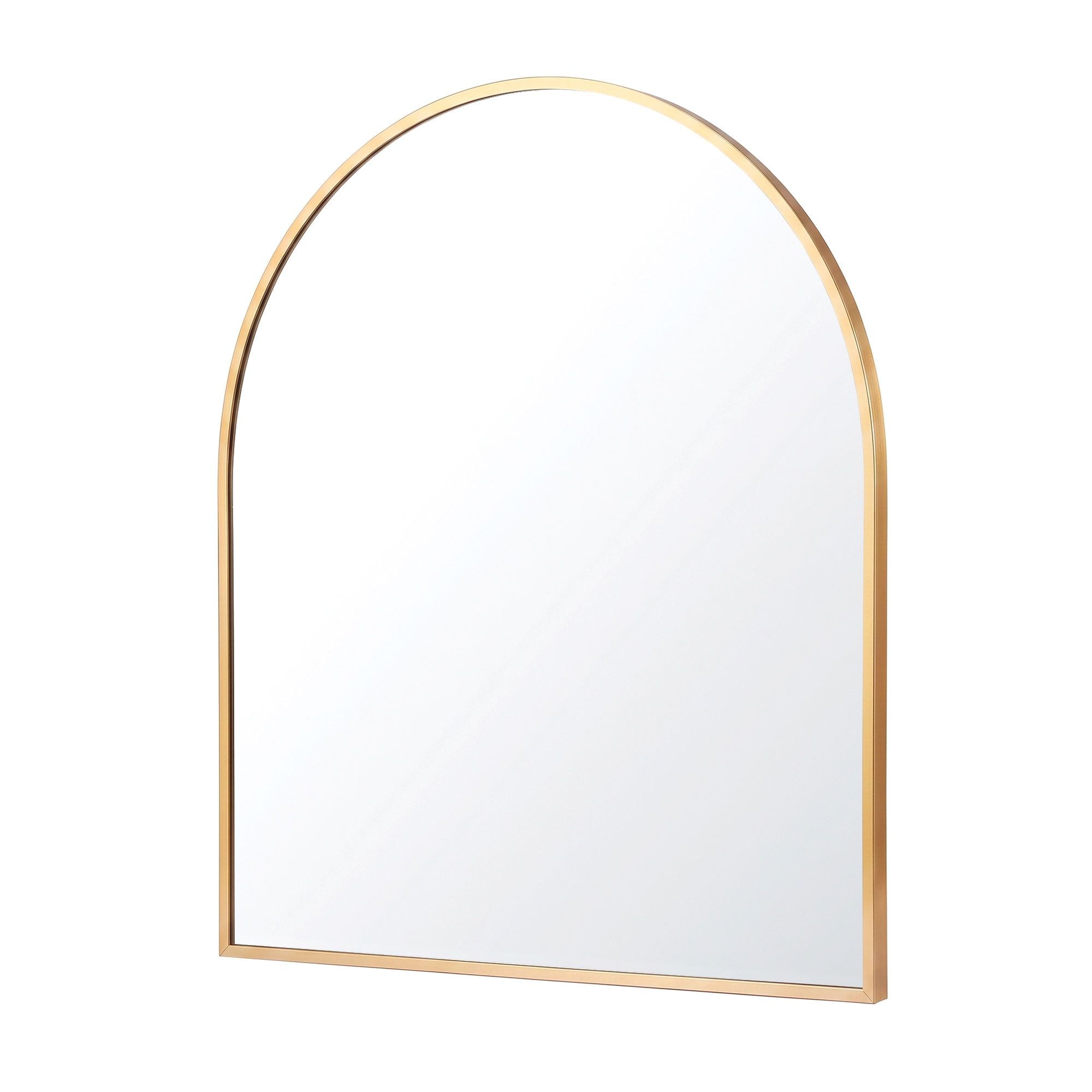 Arch Wall Mirror, Decorative Gold Frame Mirrors, 86x81cm Bathroom Vanity Mirror, Slim Frame for Living Room Entryway Bedroom Decor