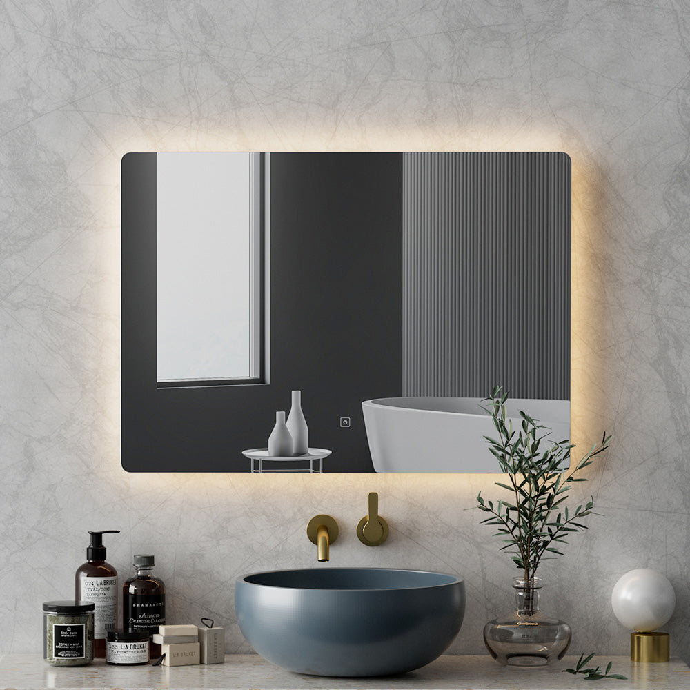 Wall Mirror 70X50cm with LED Light Bathroom Home Decor Rectangle