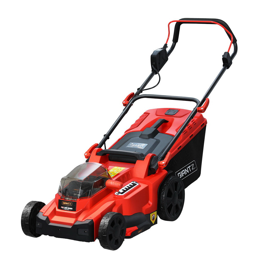 Cordless 40V Electric Lawn Mower 37cm Cutting Width - Green