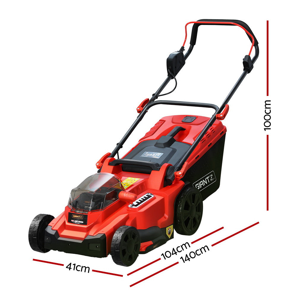Cordless 40V Electric Lawn Mower 37cm Cutting Width - Green
