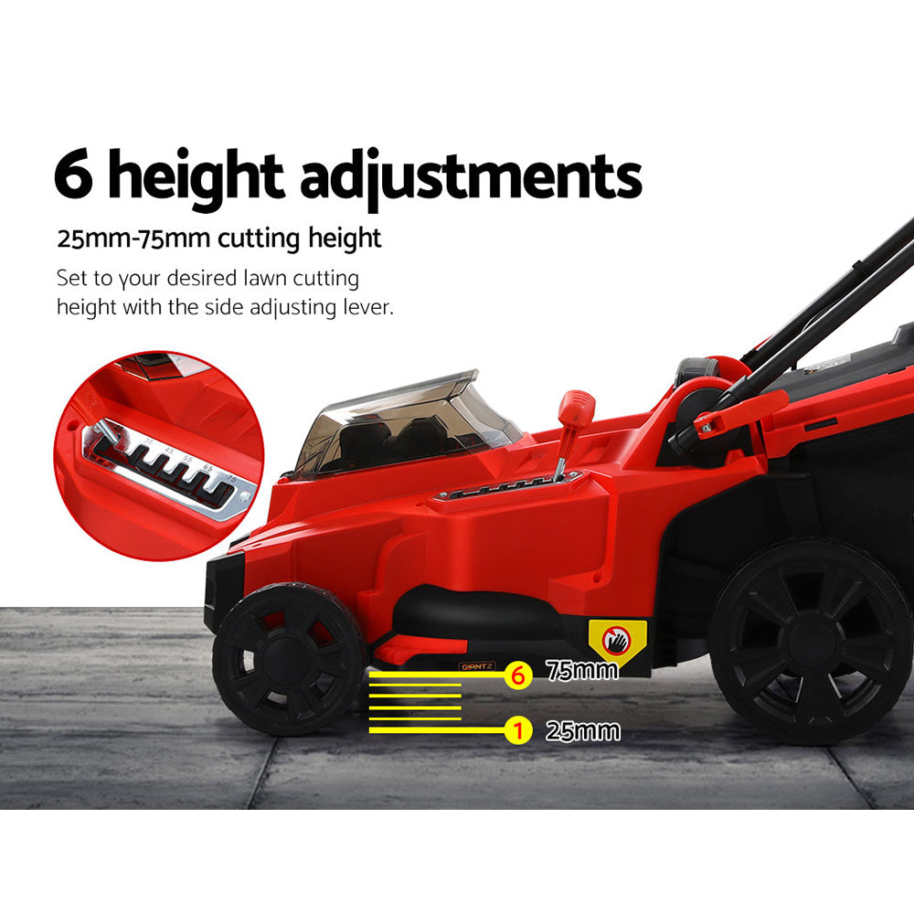 Cordless 40V Electric Lawn Mower 37cm Cutting Width - Green