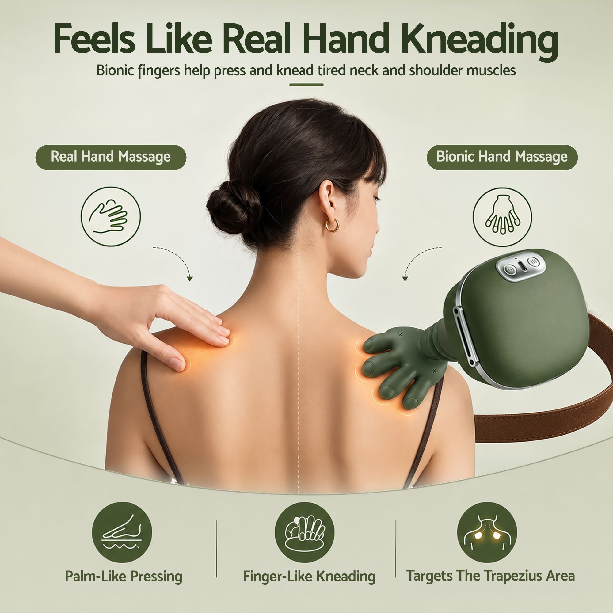 Electric Neck Massager with Heat for Shoulder,Back Wireless Massage | 4D Shiatsu Kneading Massager with Heat, Cordless Portable Muscle Relaxer, Soothes Shoulder Tension for Home, Office, and Car