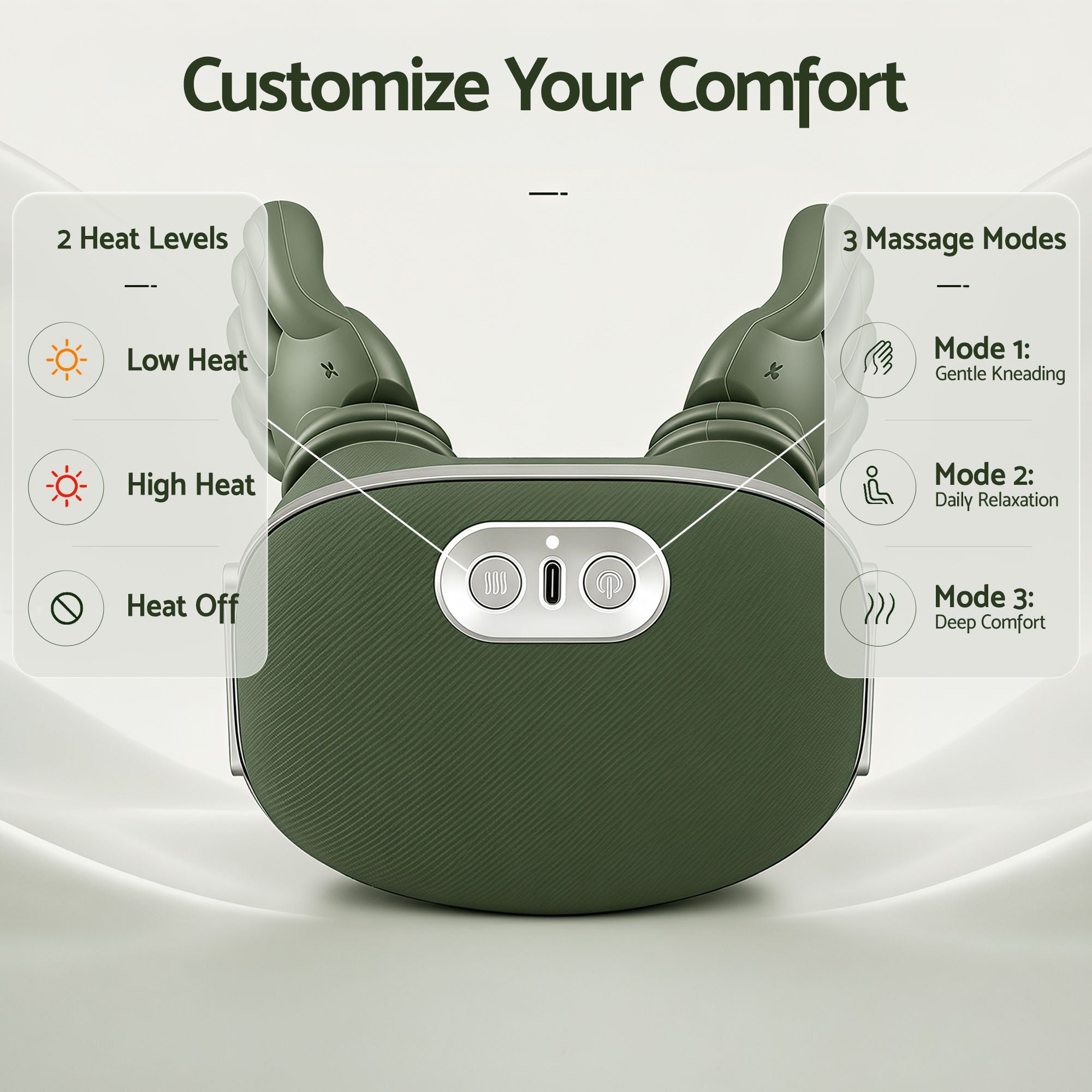 Electric Neck Massager with Heat for Shoulder,Back Wireless Massage | 4D Shiatsu Kneading Massager with Heat, Cordless Portable Muscle Relaxer, Soothes Shoulder Tension for Home, Office, and Car