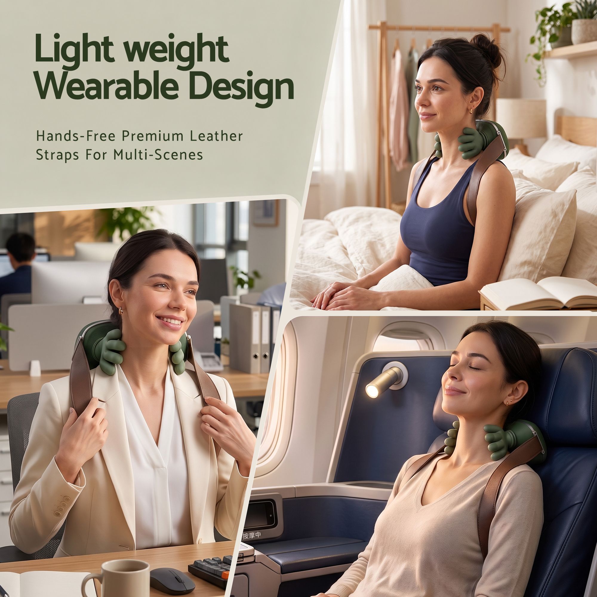 Electric Neck Massager with Heat for Shoulder,Back Wireless Massage | 4D Shiatsu Kneading Massager with Heat, Cordless Portable Muscle Relaxer, Soothes Shoulder Tension for Home, Office, and Car