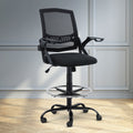 Mid Back Mesh Drafting Chair (Black)