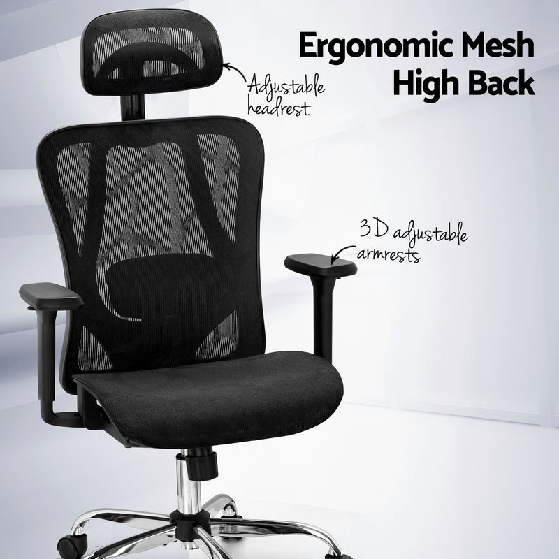 Ergonomic High Back Office Chair Black Mesh