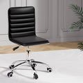 Low Back Office PU Leather Computer Chair Black