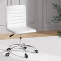 Low Back Office PU Leather Computer Chair White