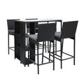Wicker Bar Set Table & Stools