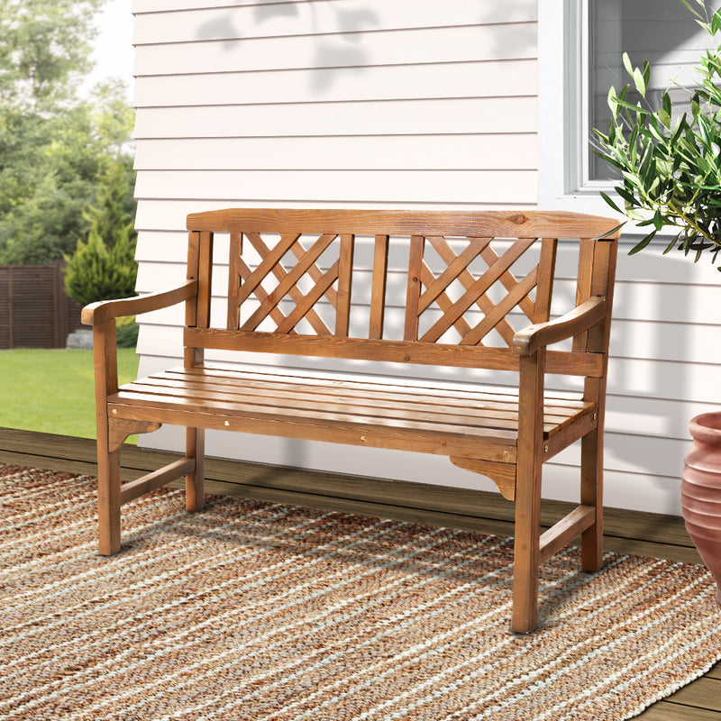 Wooden Garden Bench (Brown)