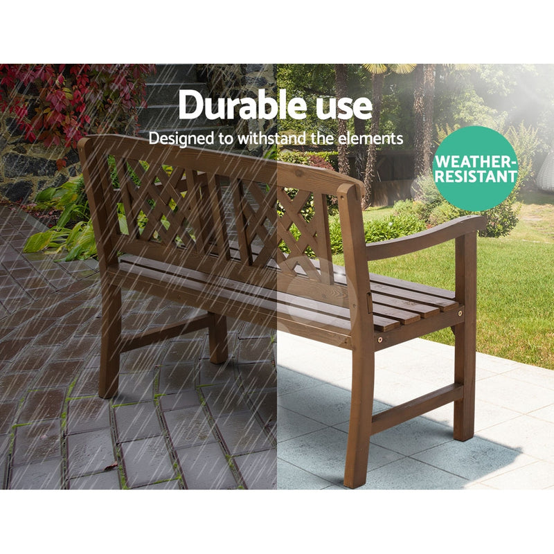 Wooden Garden Bench (Brown)