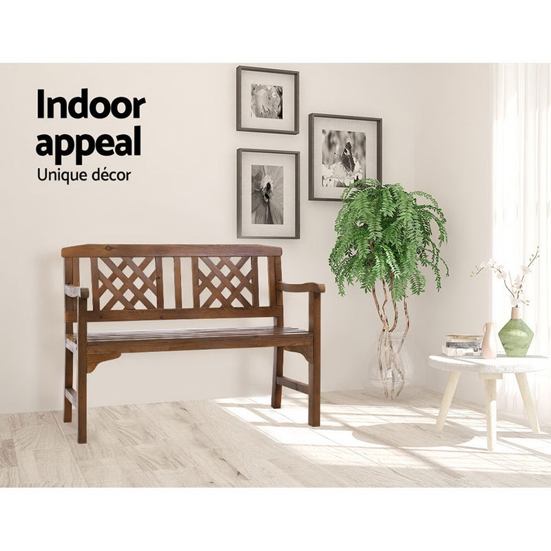 Wooden Garden Bench (Brown)