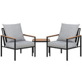 3 Piece Bistro Setting Black & Grey