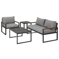 3 Seater Corner Steel Modular Lounge Setting