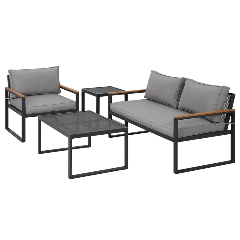 3 Seater Corner Steel Modular Lounge Setting