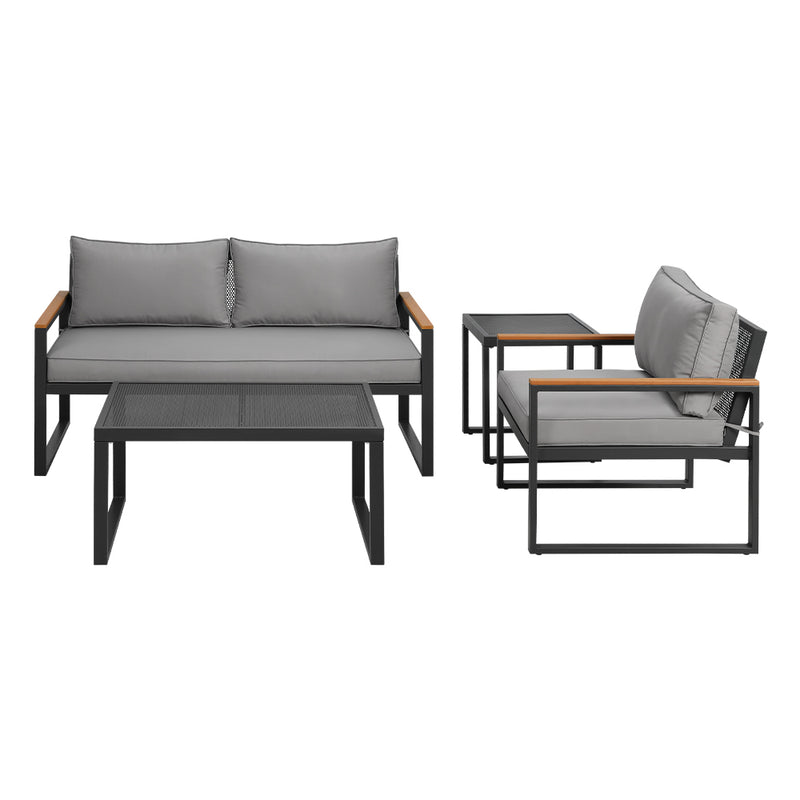 3 Seater Corner Steel Modular Lounge Setting