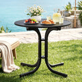 80cm Folding Outdoor Round Bistro Side Table - Black
