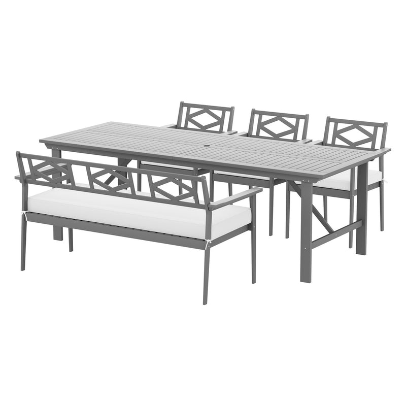 6 Seat Outdoor Dining Set Grey