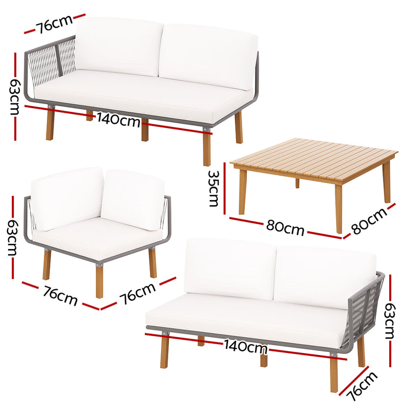 Avoca 5 Seat Outdoor Sofa Set