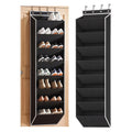 Over Door Shoe Organiser Storage X2 8-Tier Pantry Hanger Fabric Black