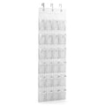 Over Door Shoe Organiser Storage 6-Tier Pantry Hanger 24 Pockets White