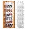 Over Door Shoe Organiser Storage X2 6-Tier Pantry Hanger 24 Pockets White