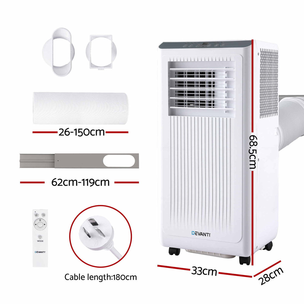 Portable Air Conditioner 5000 BTU 3-in-1 with Remote Control