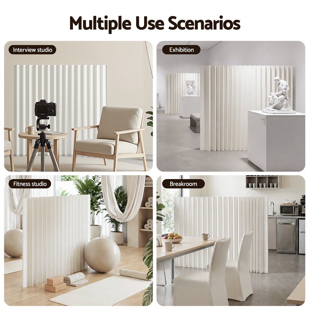 Artiss Paper Room Divider Folding Partition Screen Honeycomb Privacy Screen Freestanding 150cm White