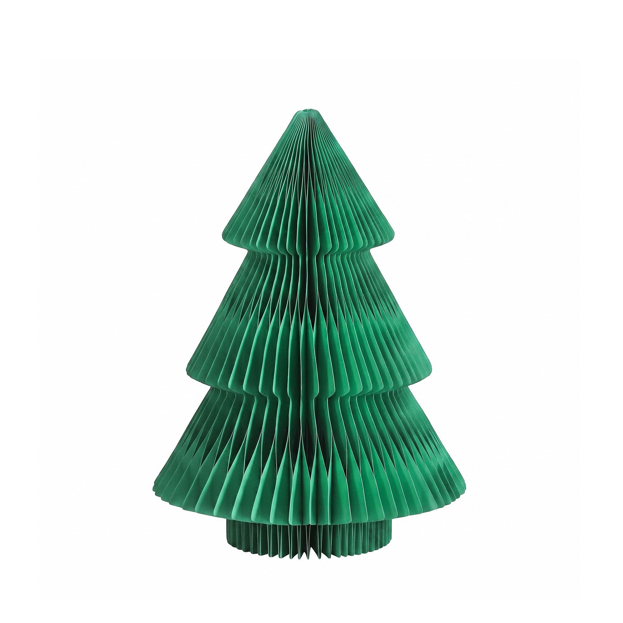 Paper Christmas Tree 61CM w/ Star Topper Xmas Decor Tabletop Green DIY Ornament Set