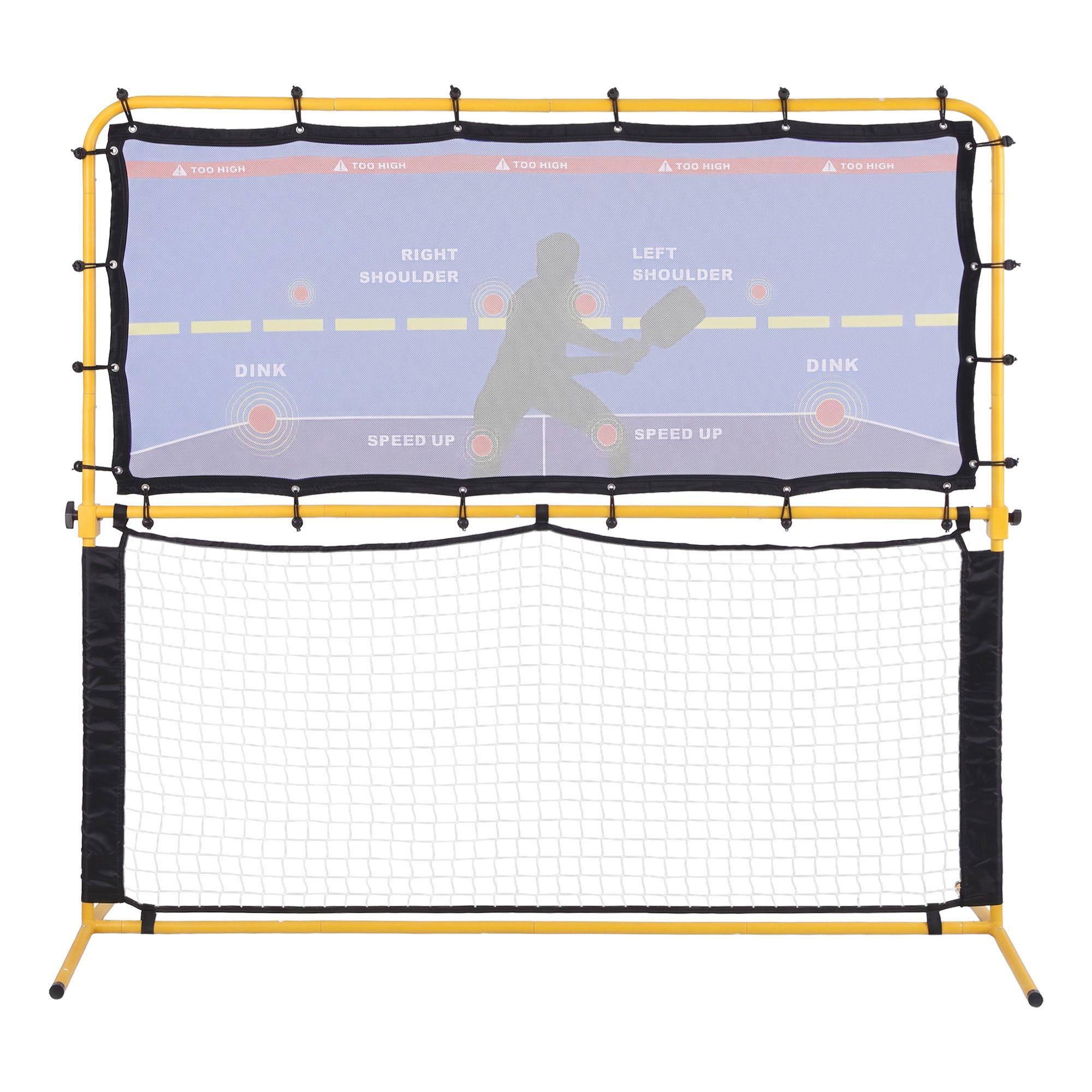 Pickleball Net Rebounder Portable Training Practice 6FT Black Yellow