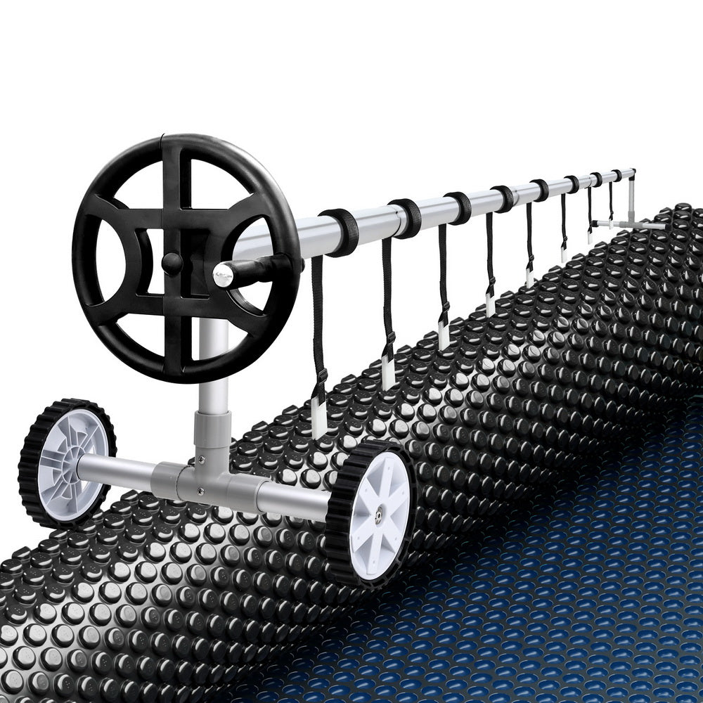 Pool Cover 600 Micron 6.5x3m w/ Roller 4m Swimming Pools Black Solar Blanket