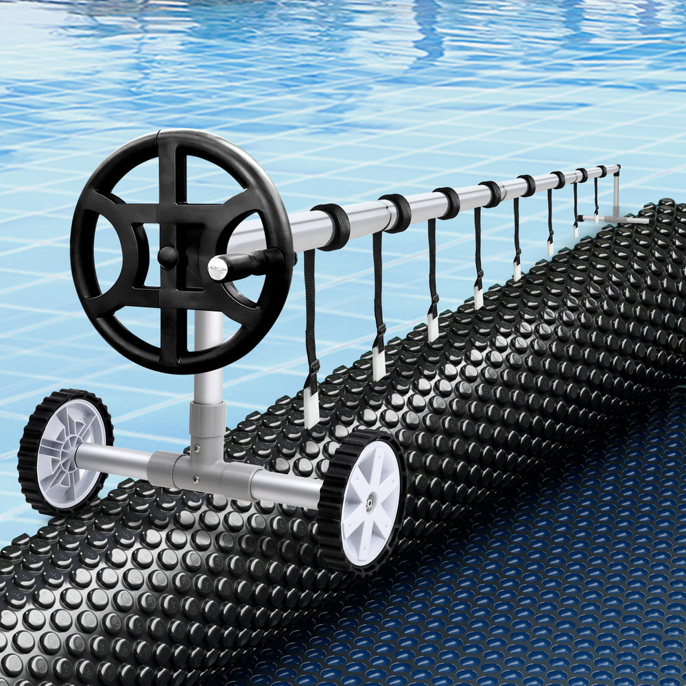 Pool Cover 600 Micron 6.5x3m w/ Roller 4m Swimming Pools Black Solar Blanket