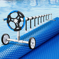 Pool Cover 600 Micron 6.5x3m w/ Roller 5.55m Swimming Pools Solar Blanket