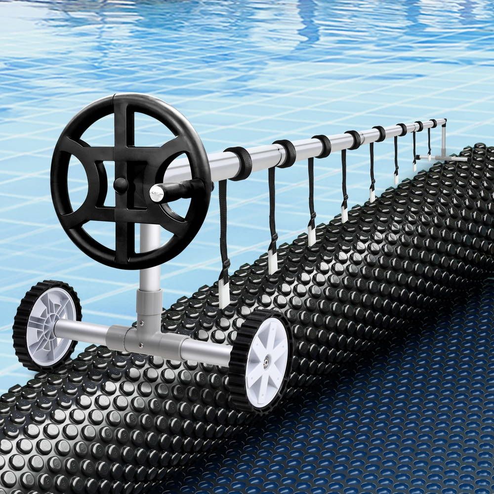Pool Cover 500 Micron 6.5x3m w/ Roller 4m Swimming Pools Black Solar Blanket