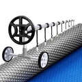 Pool Cover 600 Micron 7x4m w/ Roller 4m Swimming Pools Sliver Solar Blanket