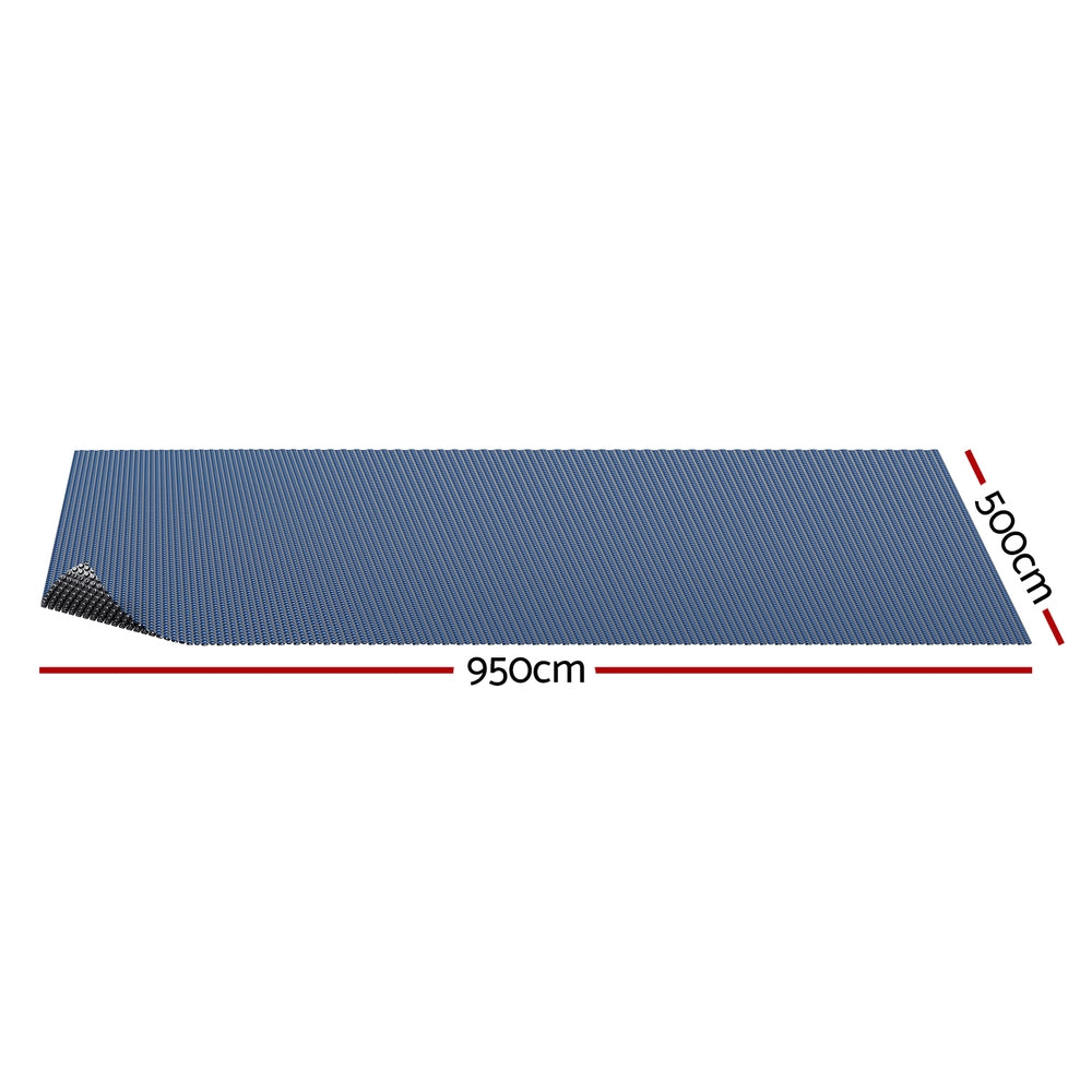 Pool Cover 600 Micron 9.5x5m Swimming Pool Solar Blanket Blue Black