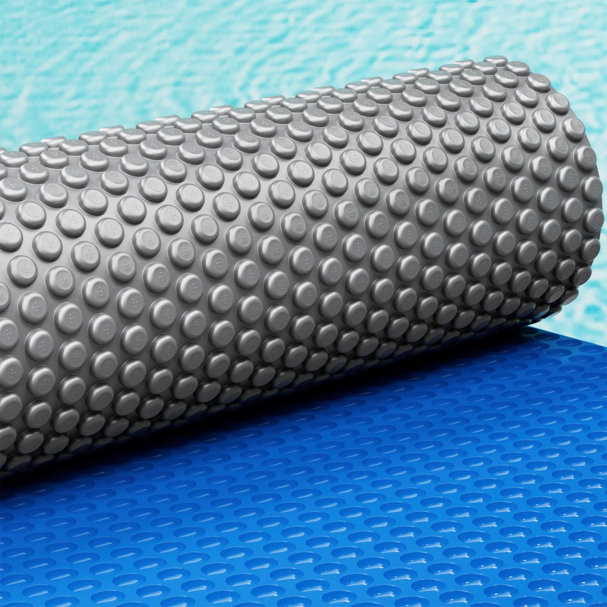 Pool Cover 600 Micron 9.5x5m Bubble Heat Solar Blanket Blue Silve