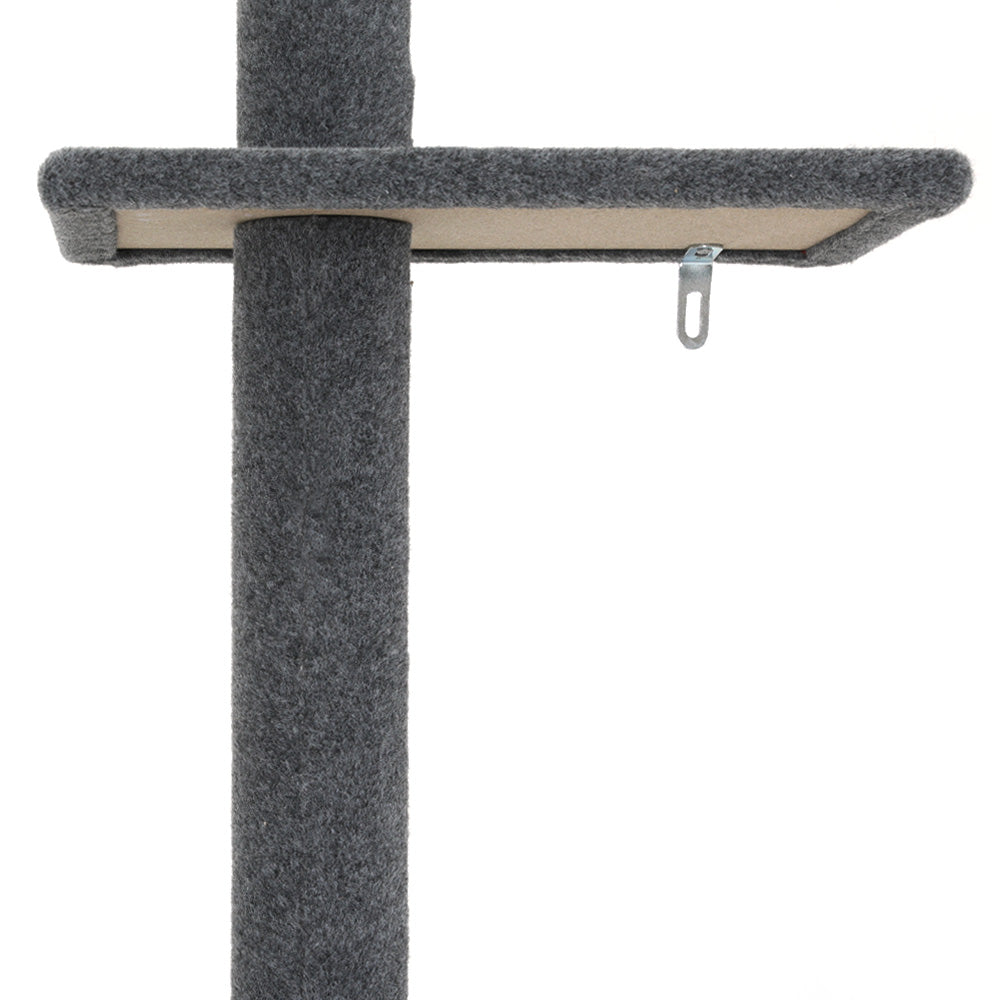 290cm Floor-to-Ceiling Cat Tree Tower with Scratching Posts and Beds - Grey