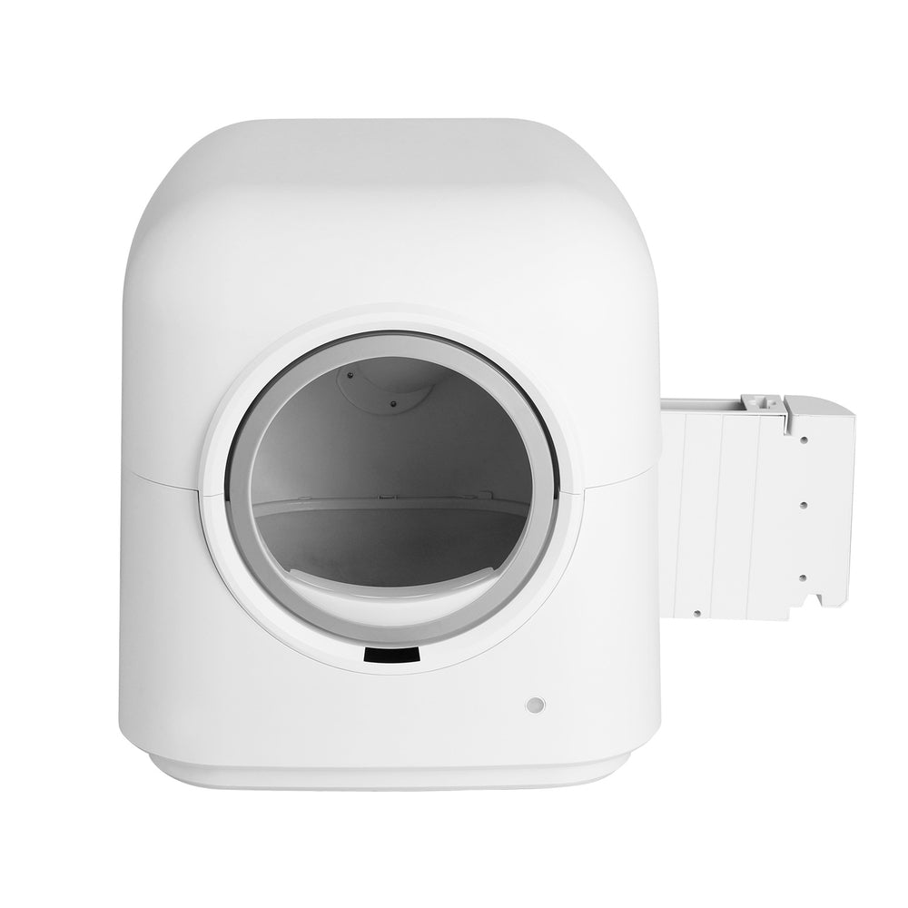 Automatic Large Cat Litter Box Self-Cleaning with Smart App Control - White