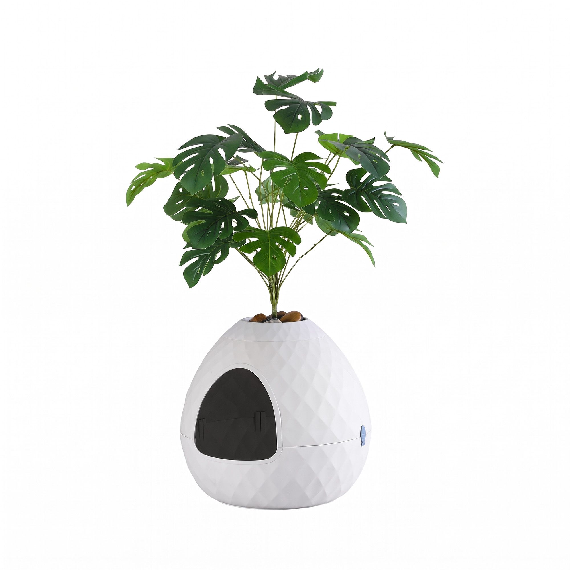 Cat Litter Box Hidden Litter Tray Enclosure Planter Furniture House White