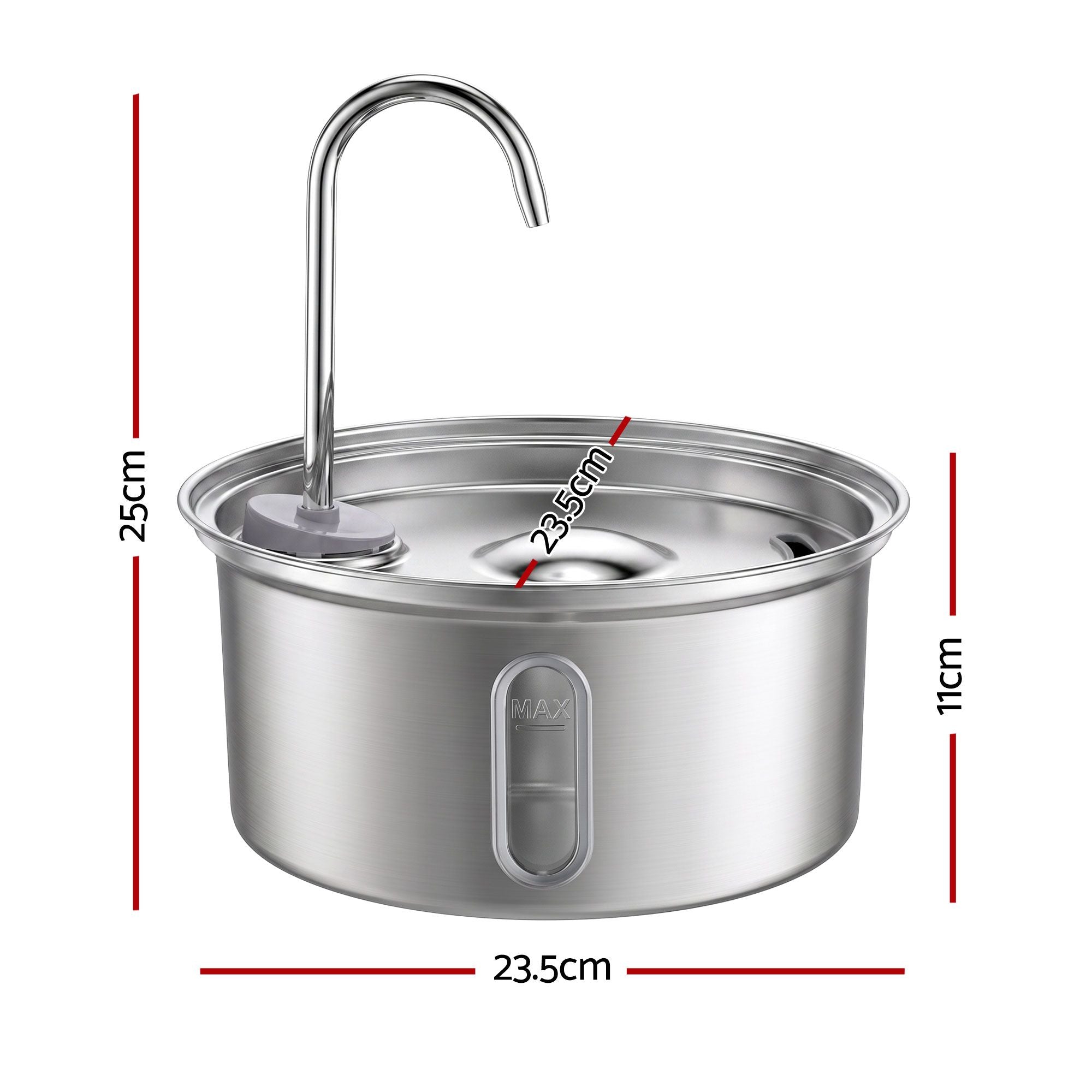 3.2L Cat Water Fountain Pet Feeder Dog Drinking Dispenser 304 Stainless Steel