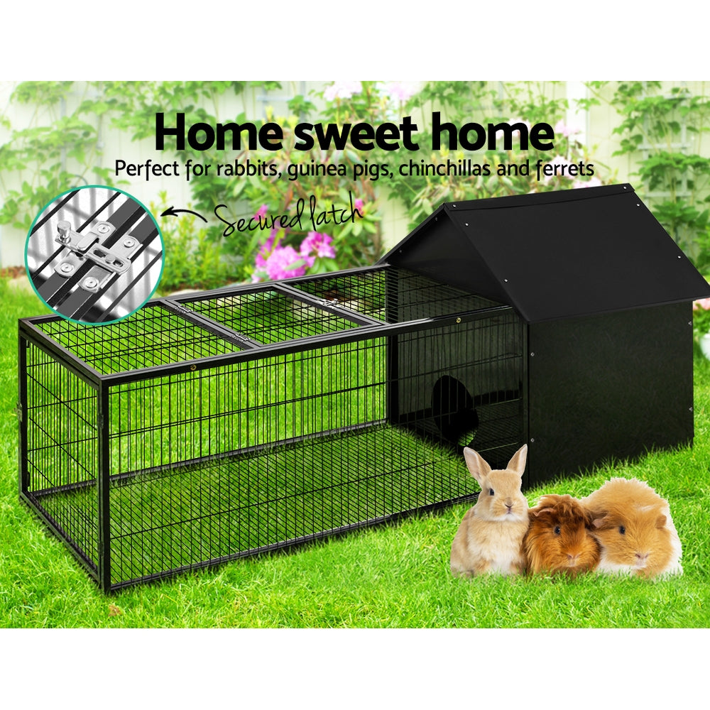 Rabbit Cage Hutch Cages Indoor Outdoor Hamster Enclosure Pet Metal Car