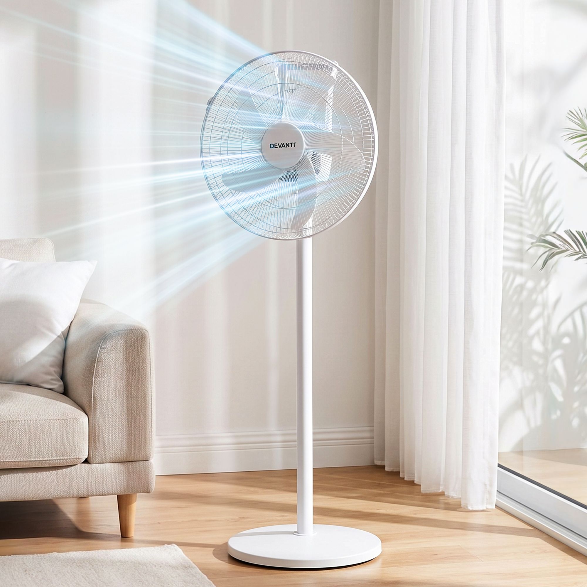 16" 5-in-1 Rechargeable Fan for Pedestal Table Floor Wall Ceiling