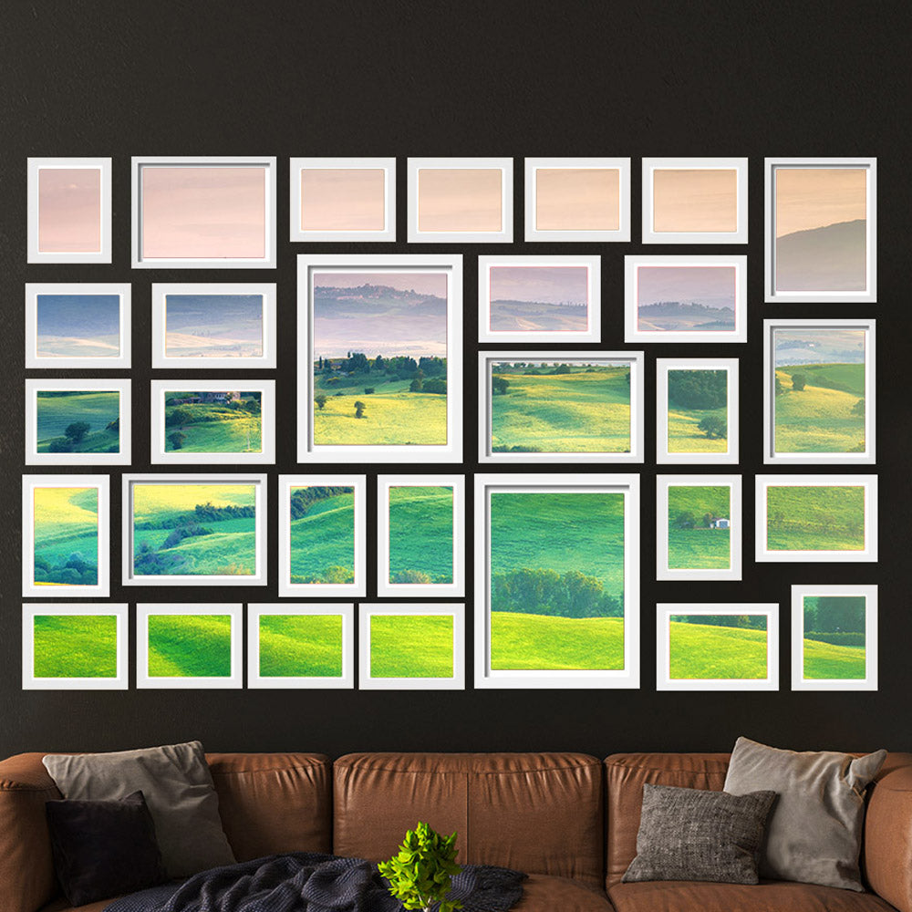 30PCS Photo Frame Set 8x10", 5x7", 4x6", 3.5x5" - White