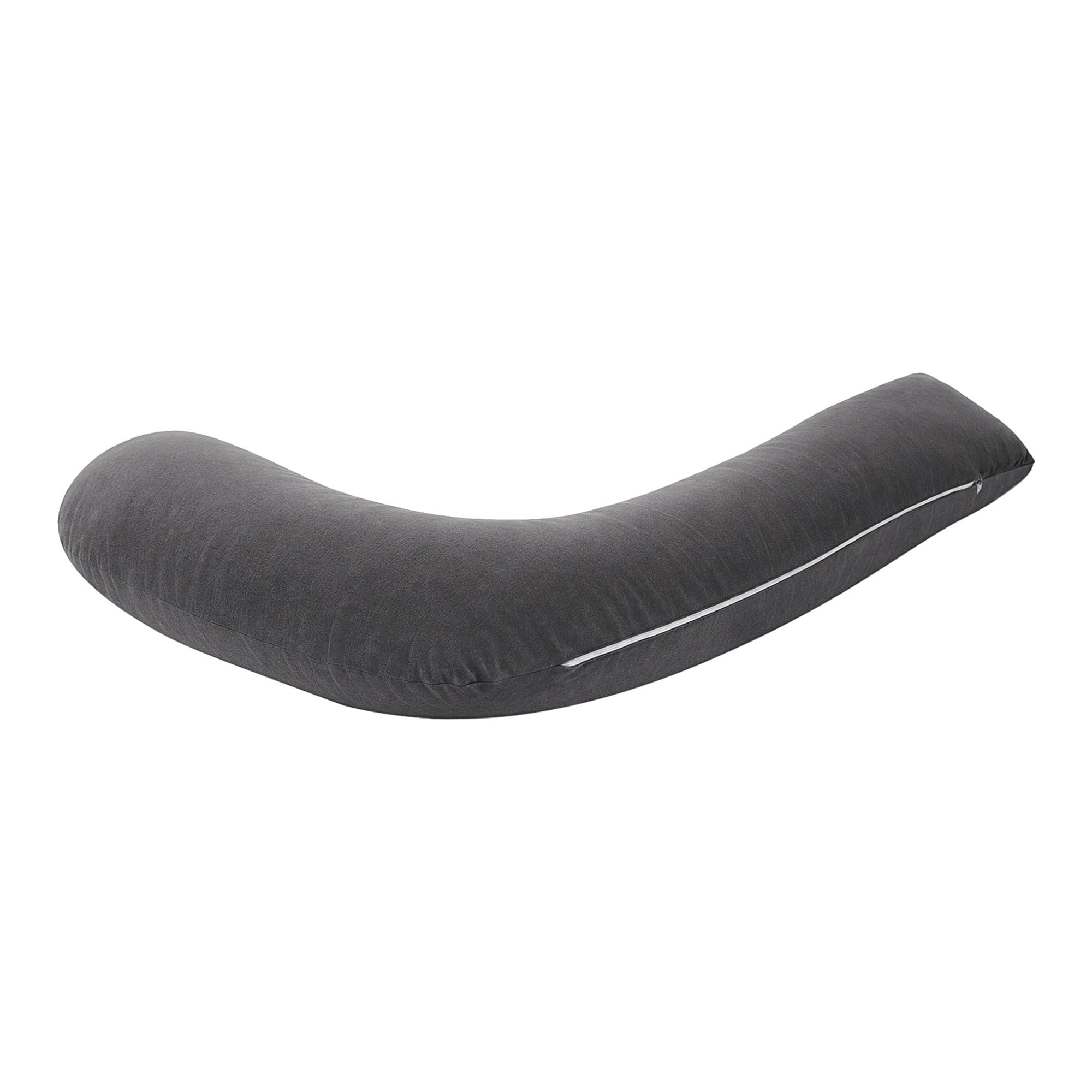 Pregnancy Pillow L-Shaped Maternity Body Pillow 63x115 cm with 100% Cotton Jersey Cover for Side Sleeping - Grey