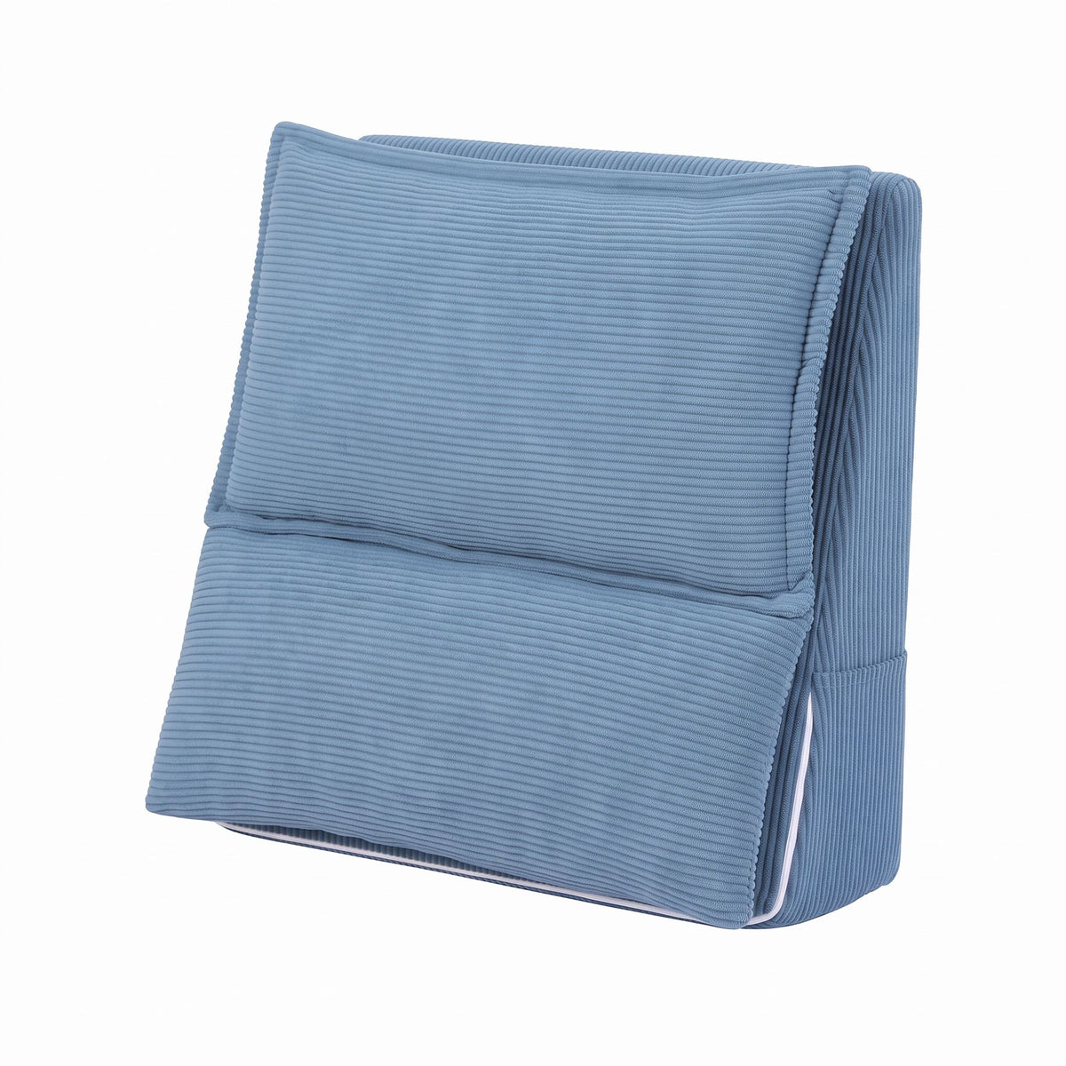 Reading Pillow with No-Sag 25D Foam Base, Modular Backrest & Dual Pockets, 52x51x26cm Corduroy Cover