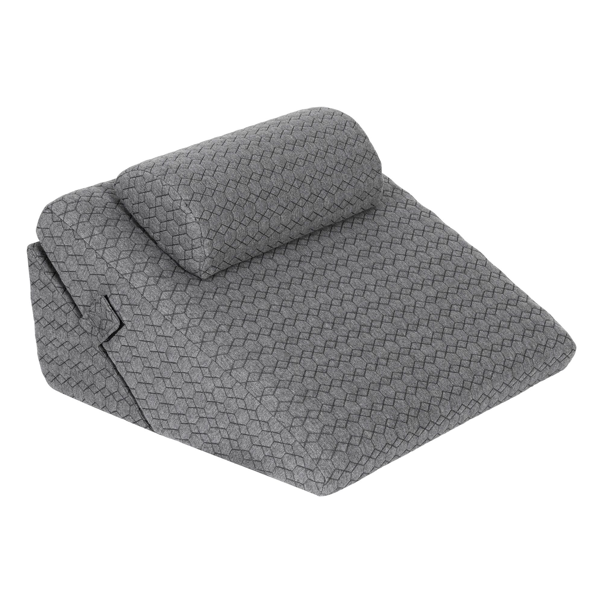 Bed Wedge Pillow for Headboard, Egg Gel Solves Night Sweats, Triangle Pillow for Reading & Sleeping, Adjustable Back & Neck Support, 30D Foam