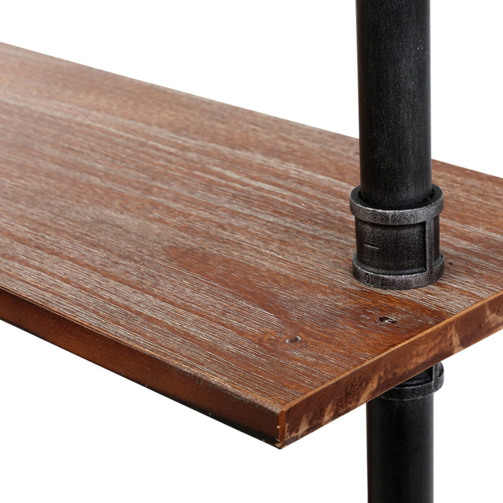 Rustic Industrial 6 Level Pipe Shelf