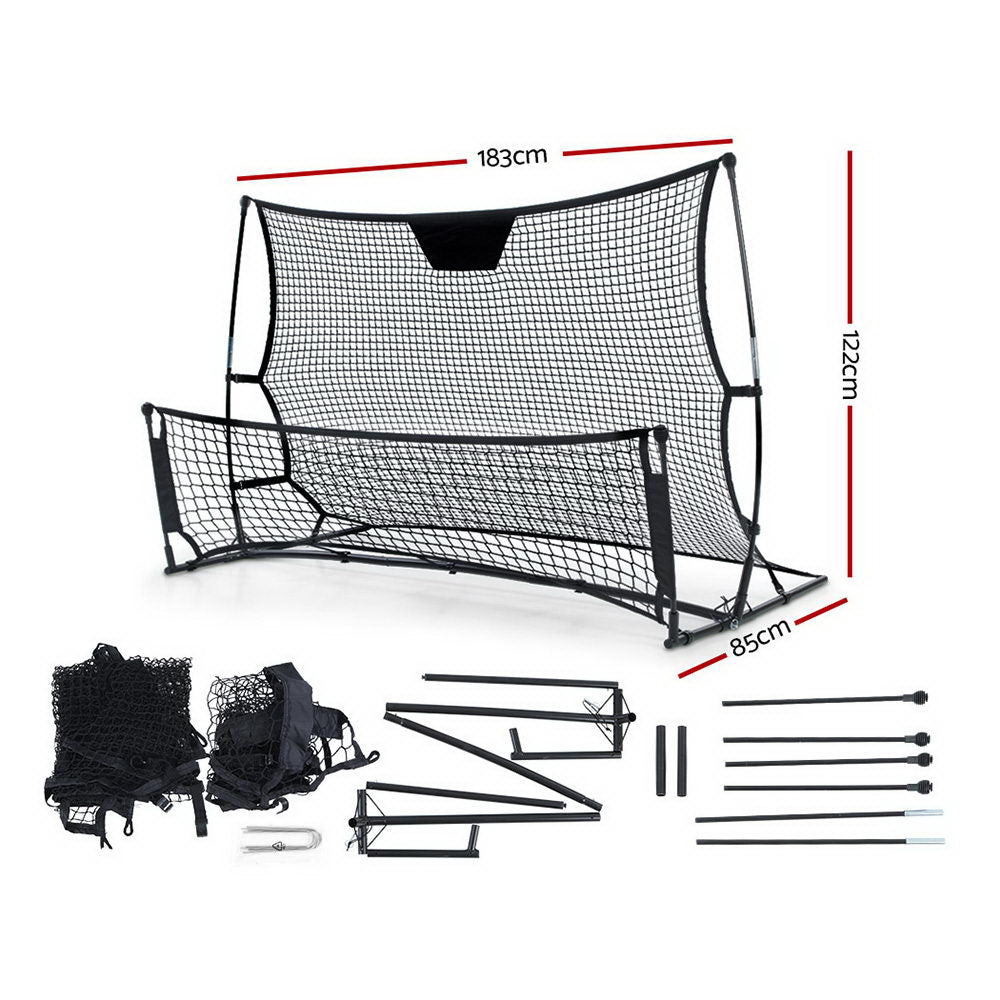 1.8m Portable Football Soccer Rebounder Goal Net - Black