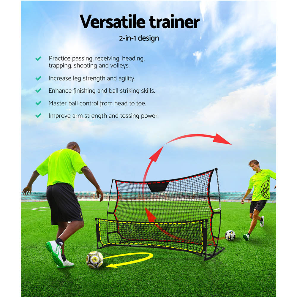 1.8m Portable Football Soccer Rebounder Goal Net - Black